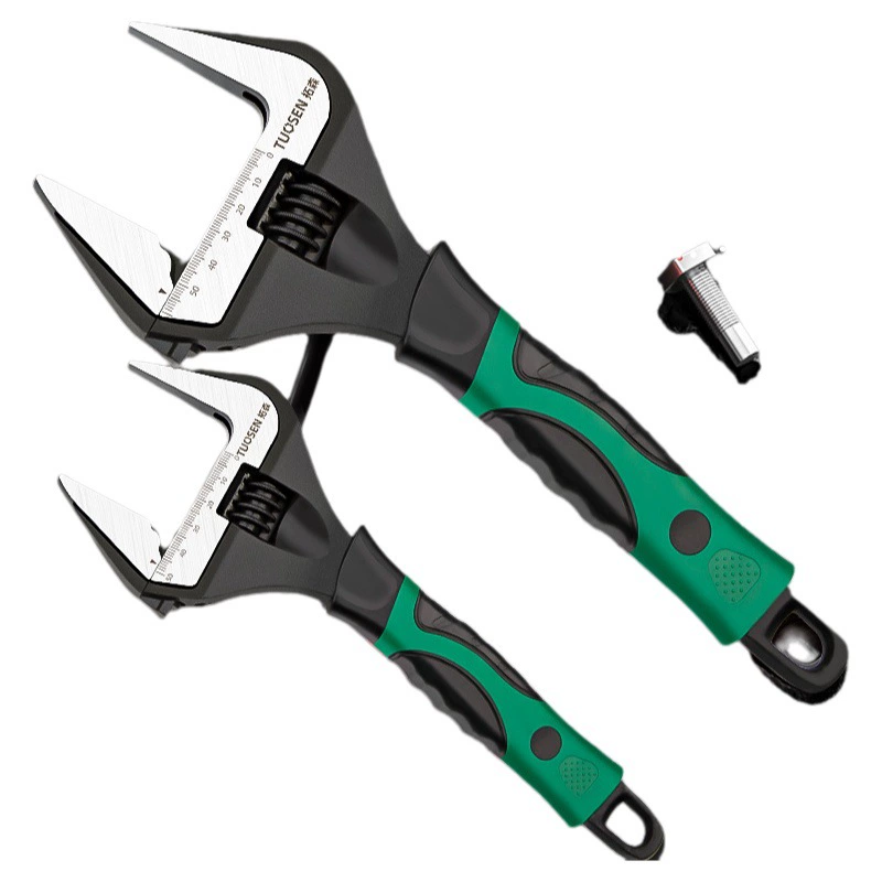 Регулируемый горный ключ Tuosen промышленного класса 15inch большой открытый ключ для ванной комнаты, трубчатый разводной ключ, разводной ключ двойного назначения