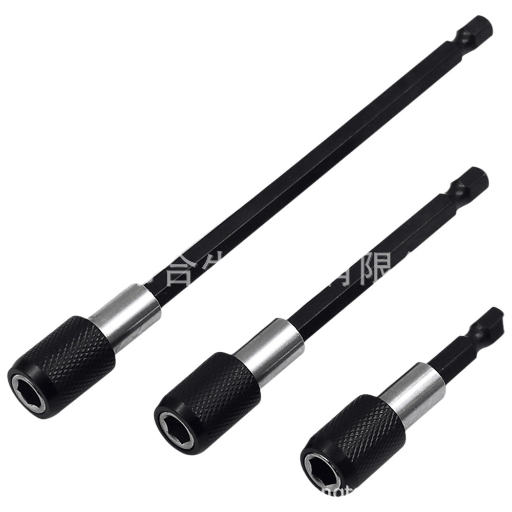 Transfronterizo hexagonal de liberación rápida de autobloqueo varilla de extensión taladro eléctrico destornillador extensión adaptador rápido varilla lote cabeza varilla de extensión