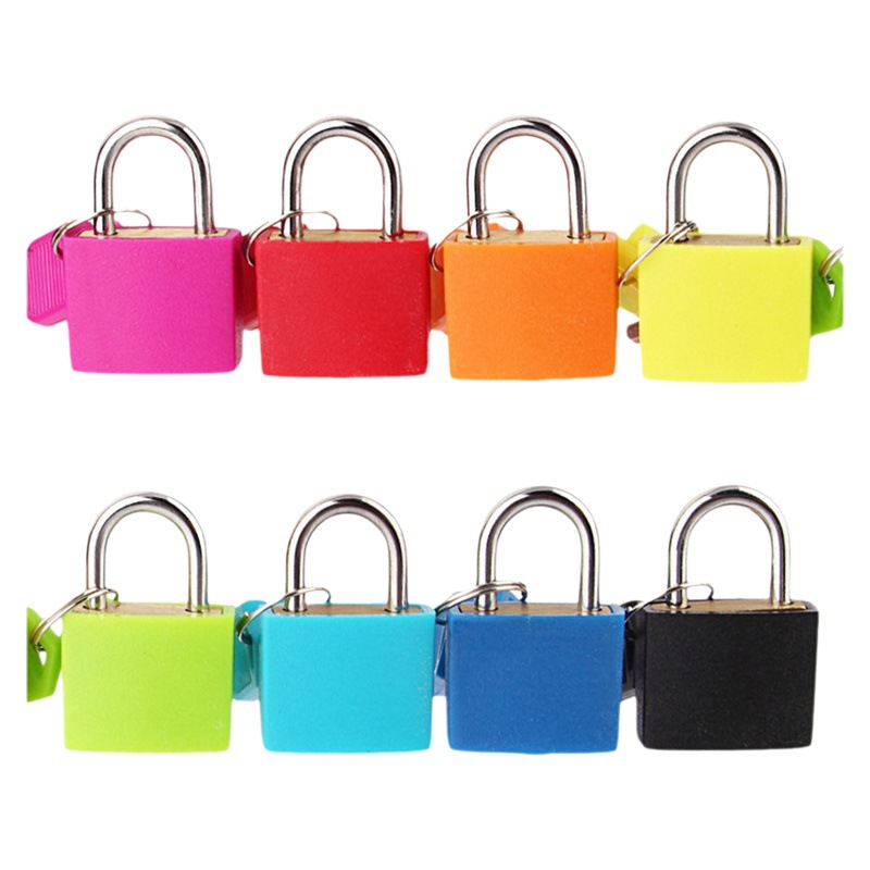 Bolsa con cerradura de equipaje, candado con núcleo de cobre, candado pequeño colorido, bolsa para maleta, cerradura para gabinete, cerradura para dormitorio de estudiantes, viaje portátil