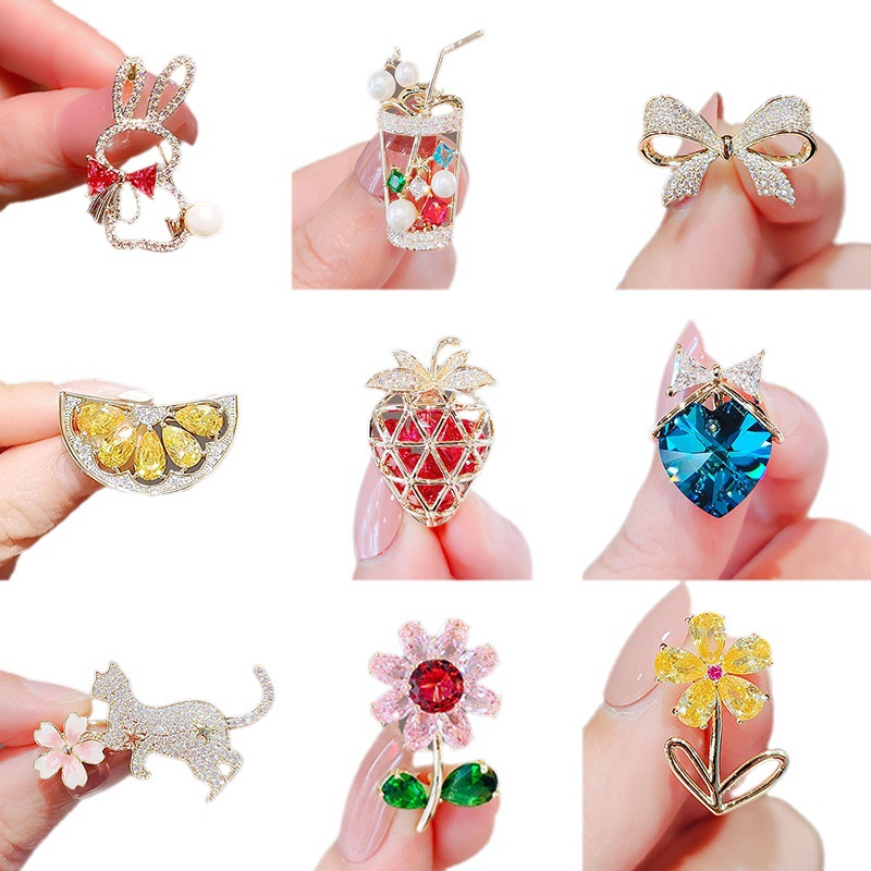 Broche pequeño arco broche anti-exposición pecho de gama alta camisa sin costuras botón anti-exposición todo partido PIN al por mayor