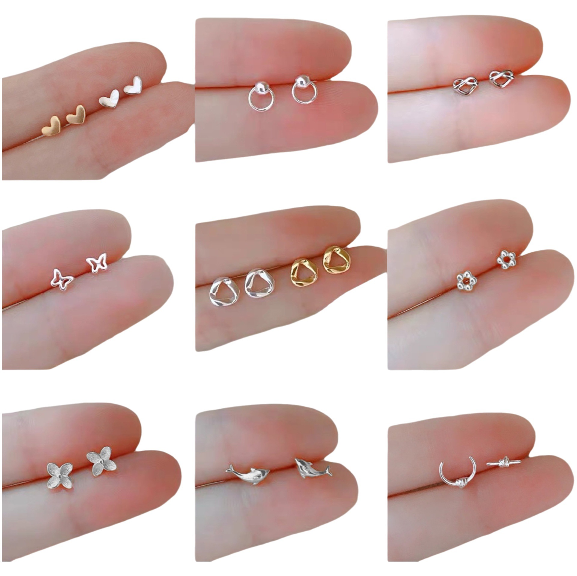 Pendientes 925 para estudiantes, nuevos pendientes de diseño pequeño, sencillo y versátil, estilo ins, de moda en 2022, y accesorios.