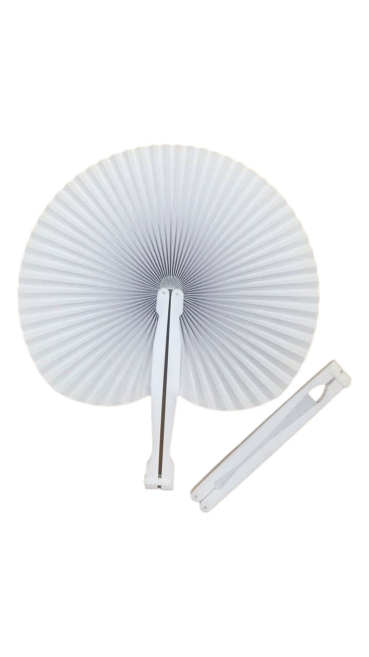Трансграничный эксклюзивный для европейской и американской свадьбы белый круглый бумажный веер складной веер Пустой Круглый бумажный веер круглый веер рекламный веер