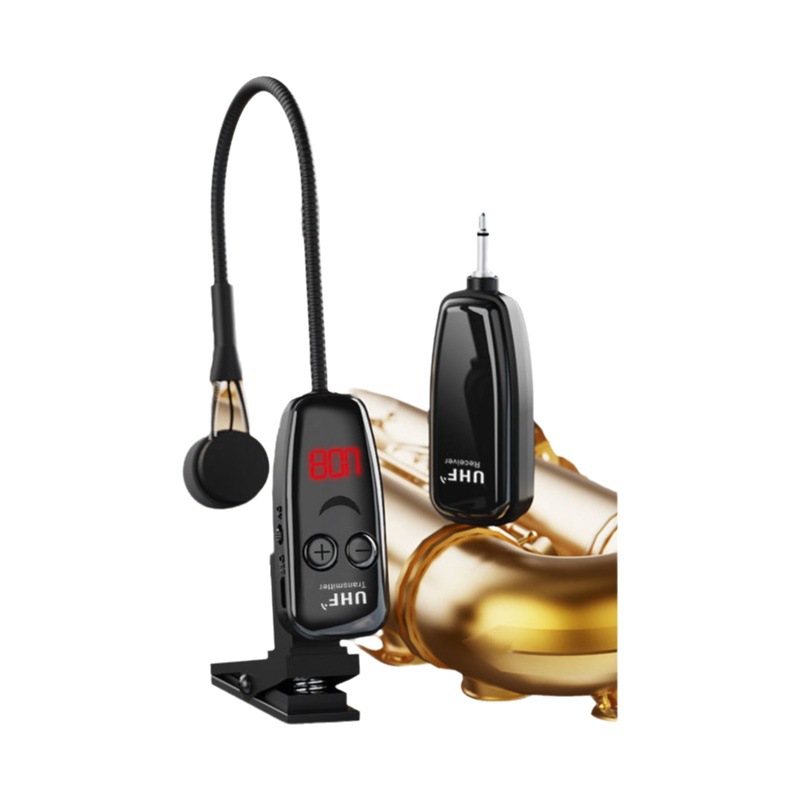 Saxofón instrumento musical micrófono inalámbrico al aire libre profesional etapa música rendimiento inalámbrico pequeño micrófono pickup dedicado