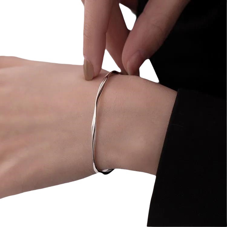 Pulsera Mobius mujer ins estilo frío nicho diseño pulsera simple moda alto sentido novias pulsera