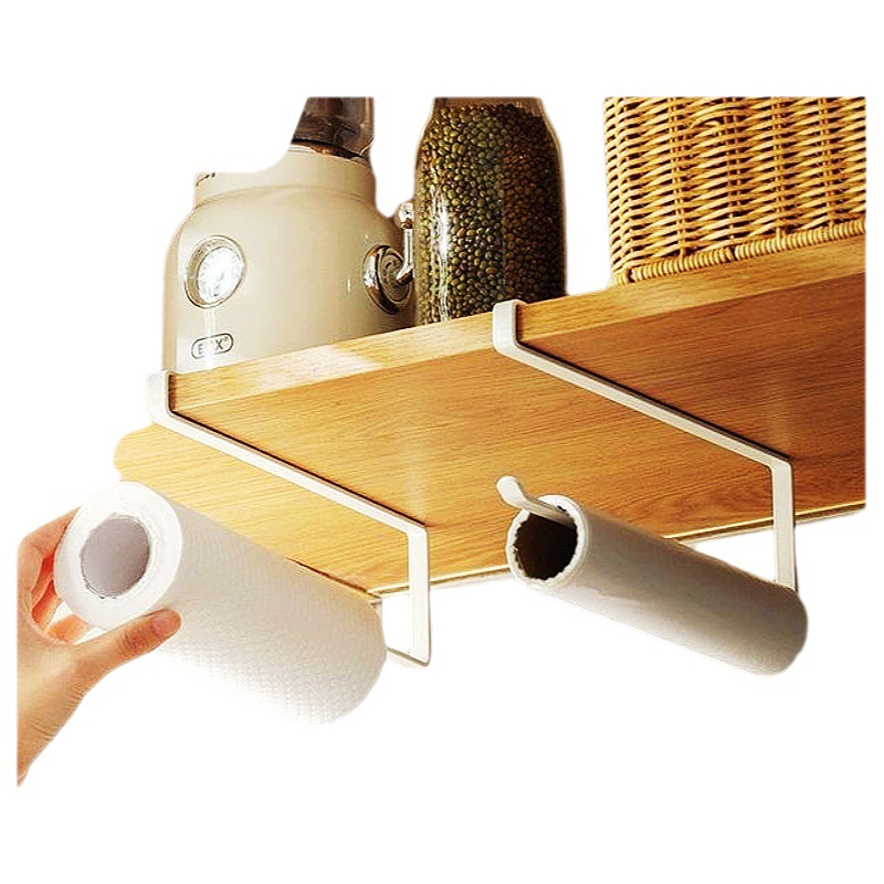 Rollo de papel estante plástico gabinete de cocina estante de tejido rack de almacenamiento estante de tejido servilleta rack ponche-libre colgando hogar
