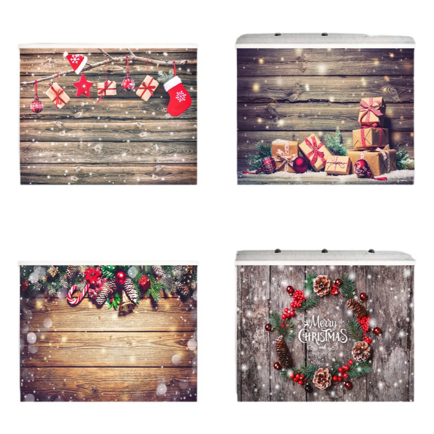 Venta Directa de Fábrica, Fondo Fotográfico Navideño para Comercio Exterior, Estilo Ins, Tapiz Decorativo para Colgar, 125x80cm