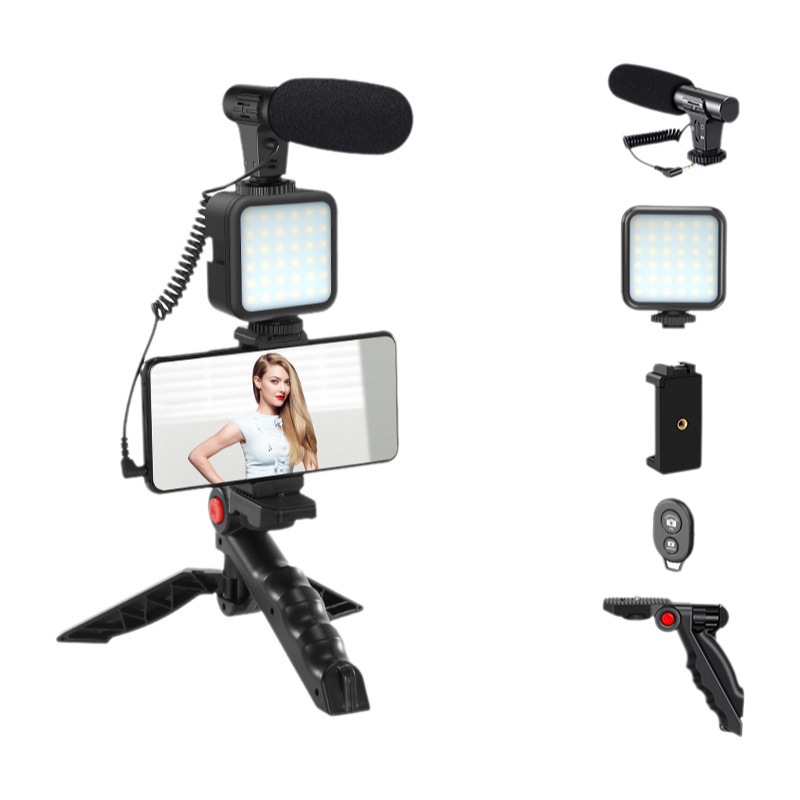 Lote de fábrica KIT-01LM Cámara fotografía equipo escritorio llenar luz vlog trípode portátil transmisión en vivo traje