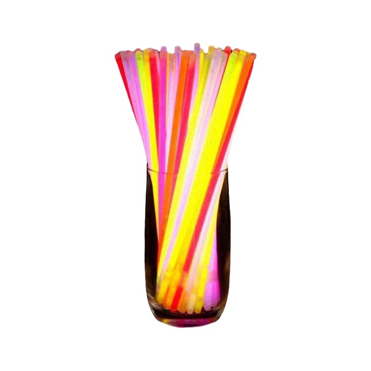 Tiktok mismo estilo palo luminoso juguete de Año Nuevo para niños palo de luz de plata palo fluorescente a granel luminoso 100 piezas por barril Venta caliente