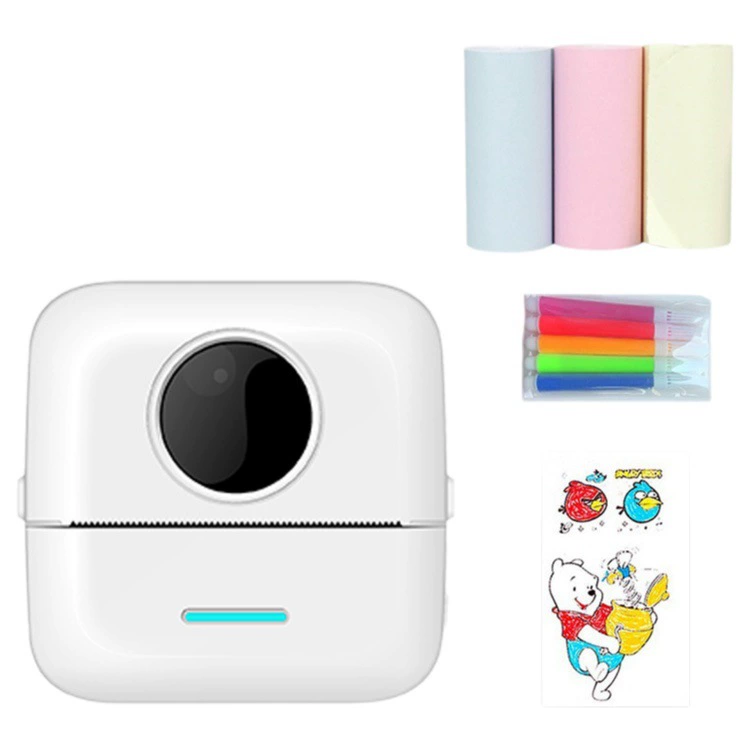 Трансграничный Новый портативный мини-студент неправильная тема Карманный принтер этикетка фото термопринтер Bluetooth