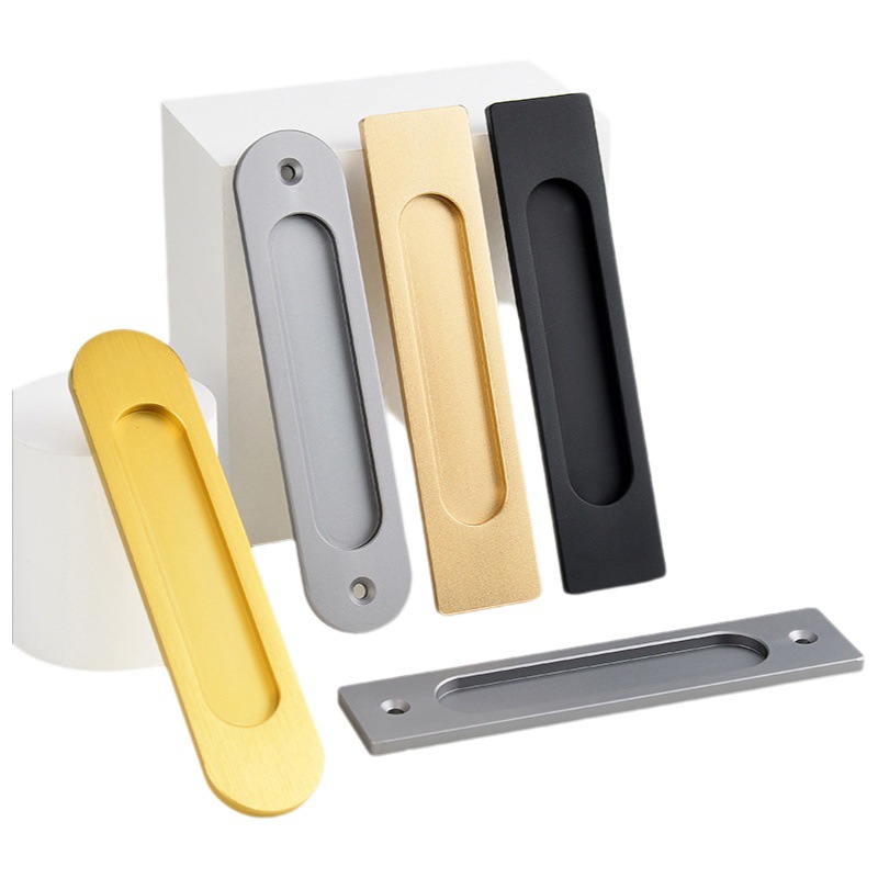 Manija de puerta corredera autoadhesiva resistente al adhesivo superior puerta corredera Puerta de Granero puerta de cristal Puerta de empuje adhesiva de doble cara sin orificios