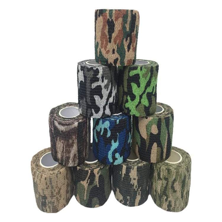 Не клейкая самоклеящаяся телескопическая Нетканая ткань, Камуфляжная Лента для улицы, Охотничья камуфляжная езда