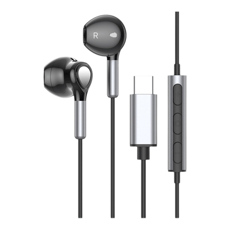 Nuevo auricular atado con alambre in-ear digital del typec transfronterizo para las auriculares del juego de Samsung Google del iPad con el micrófono