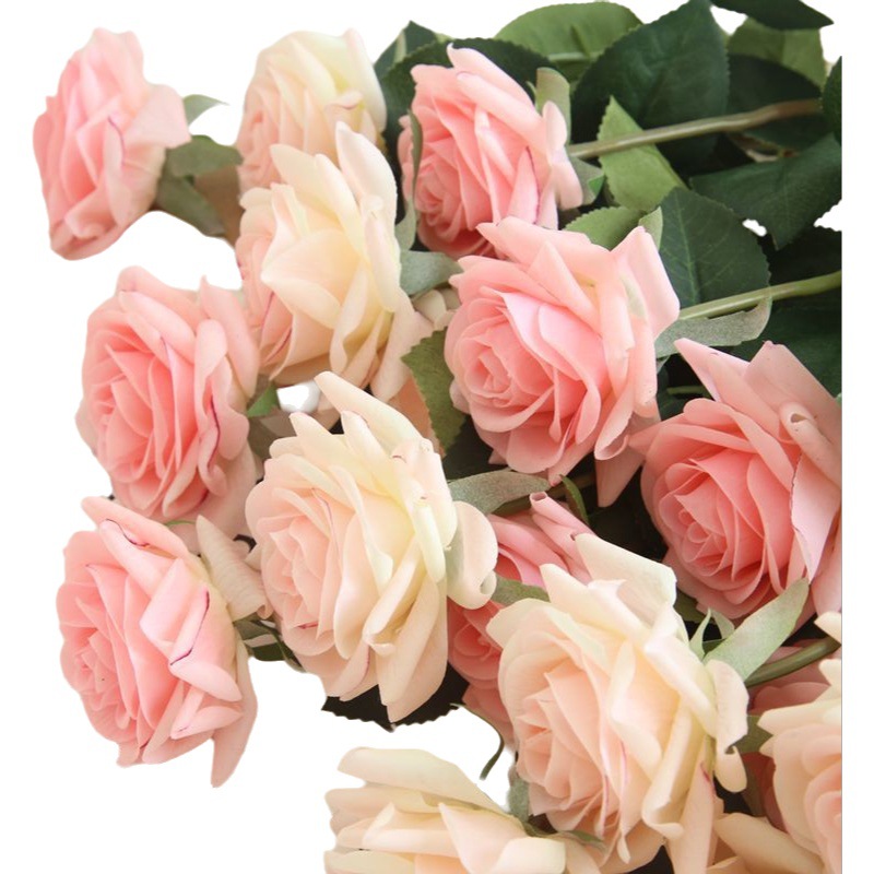 INS estilo Toque Hidratante Rosa fábrica de flores artificiales decoración del hogar de la boda que sostiene la pared de la flor falsa MW60000