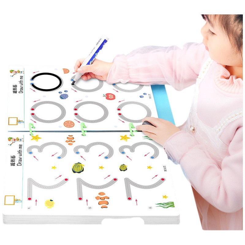 Control de la pluma entrenamiento kindergarten niños borrable pluma concentración entrenamiento diversión Juguetes pensamiento lógico rompecabezas educación temprana