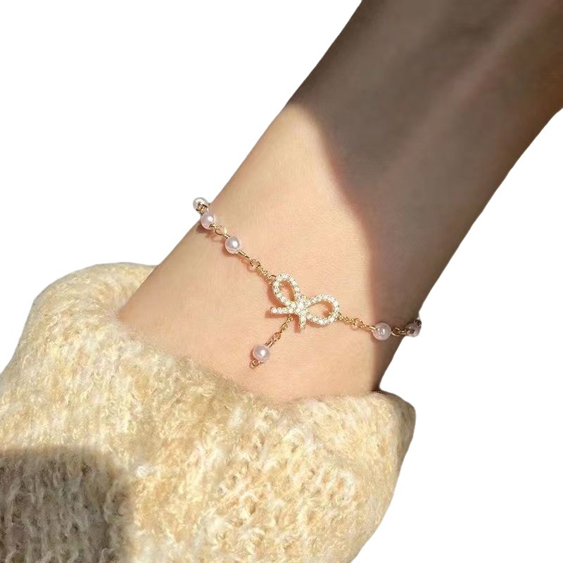 Chica corazón arco pulsera Corea del Sur dulce simple todo partido nicho diseño pulsera estudiante novias regalo ins