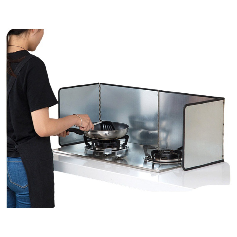 Kitchen Oil Barrier Folding Heat Insulation Board Kitchen Cooking Oil Splash Guard Household Stove Anti-Oil Splash Shield