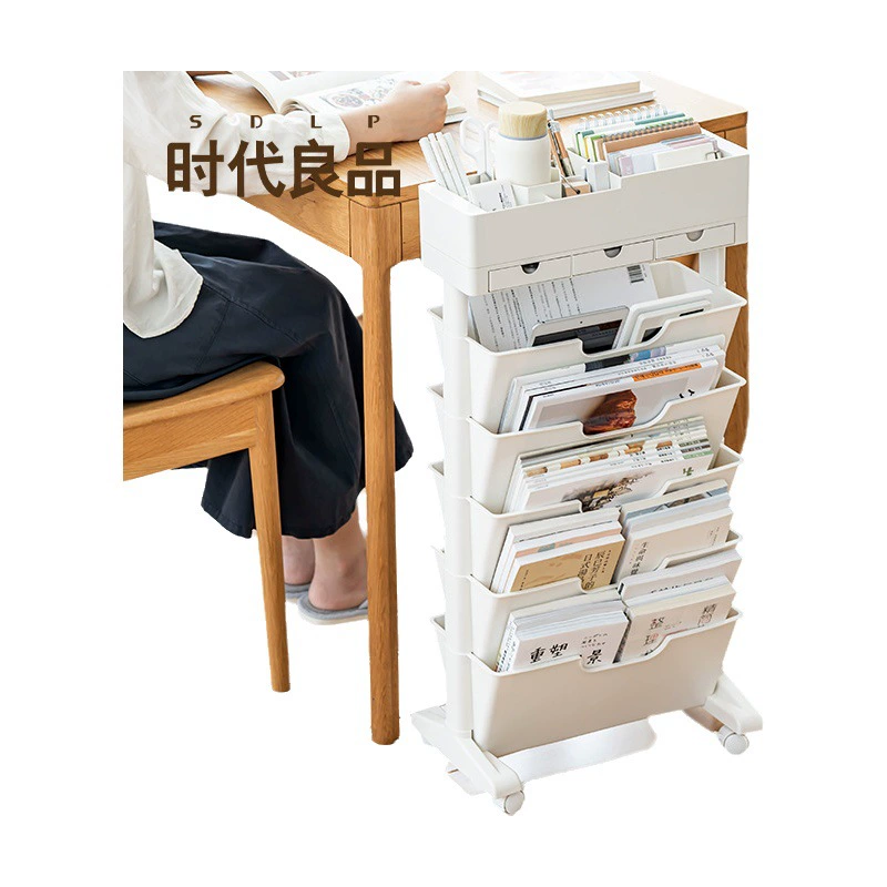 Times Good Products Съемный пластиковый стол Боковая книжная полка Стеллаж для хранения Многофункциональный стол Подставка для книг Книжная сумка Офисная подвеска