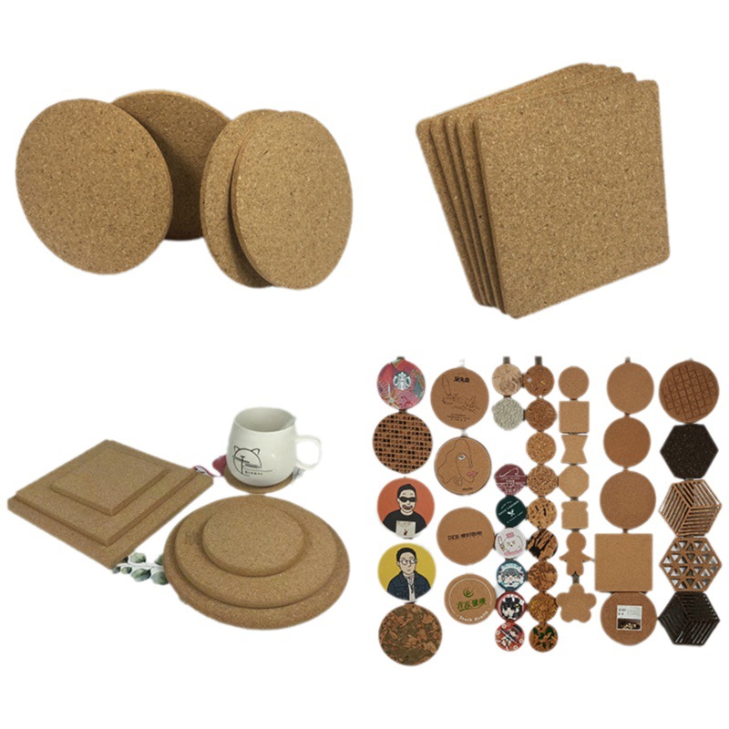 Ready Supply of Cork Coasters, Round Tea Coasters, Tabletop Non-Slip, Anti-Scalding Insulation Pads, Protective Placemats, Cork Pot Pads
