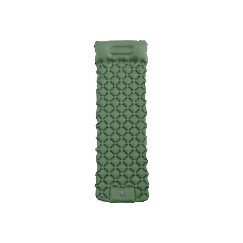 in stock Outdoor Single Person Inflatable Mat TPU Ultra Light Portable Camping Sleeping Mat Damp-proof Mat Foot Press Mattress Cross Border