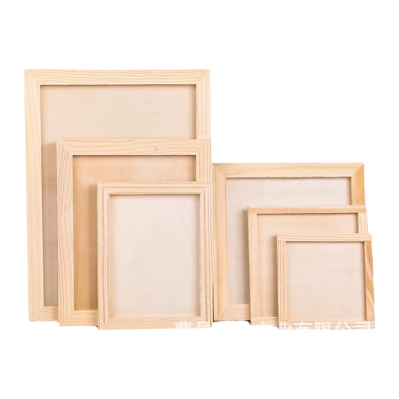 Creative Solid Wood Clay Picture Frame Wooden Frame Wooden Clay Picture Frame Three-Dimensional Oil Painting Frame Materials Kindergarten DIY Crafts