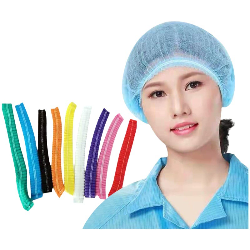 Одноразовая шляпа из нетканого материала, полосатая шляпа, пыленепроницаемая и волосы, шляпа шеф-повара, мастерская пищевой фабрики, сетка для волос, головной убор, утолщенный