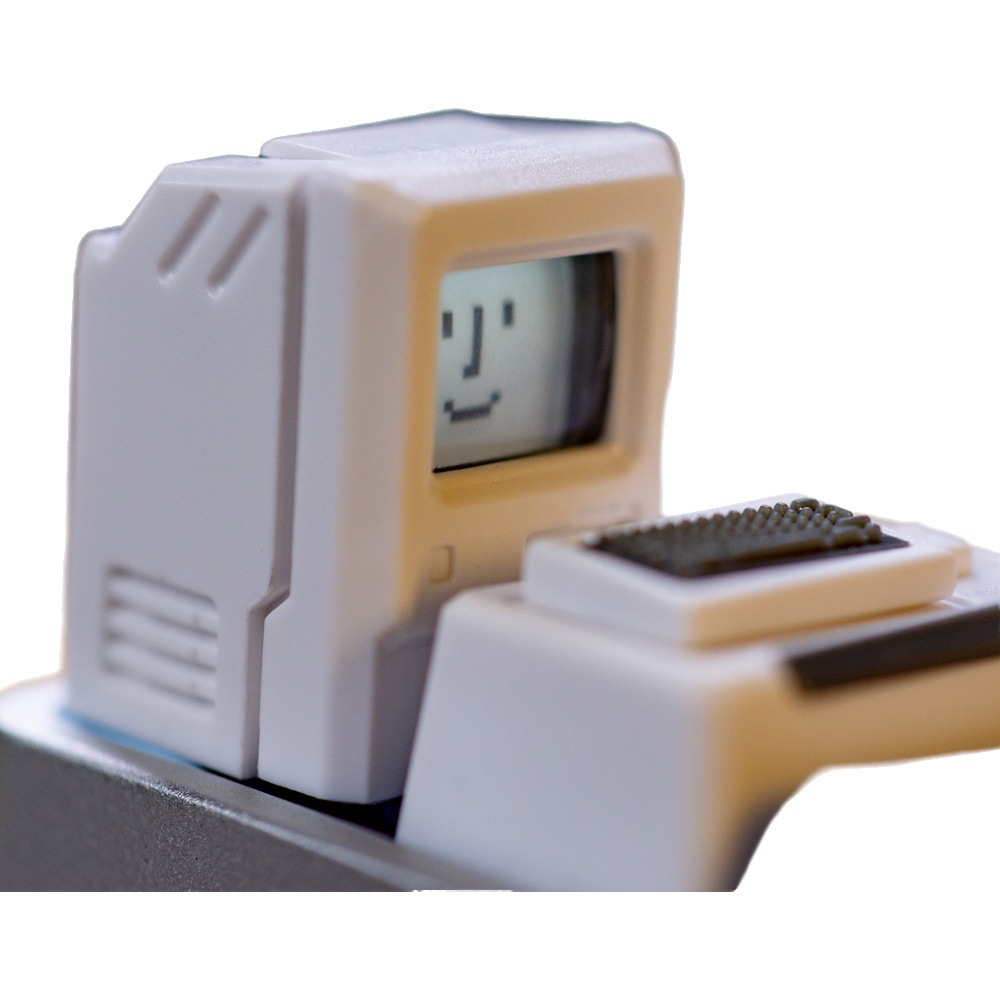 MAC keycap FC rojo y blanco máquina keycap Teclado mecánico 80's Mac macita retro personalizado transparente keycap