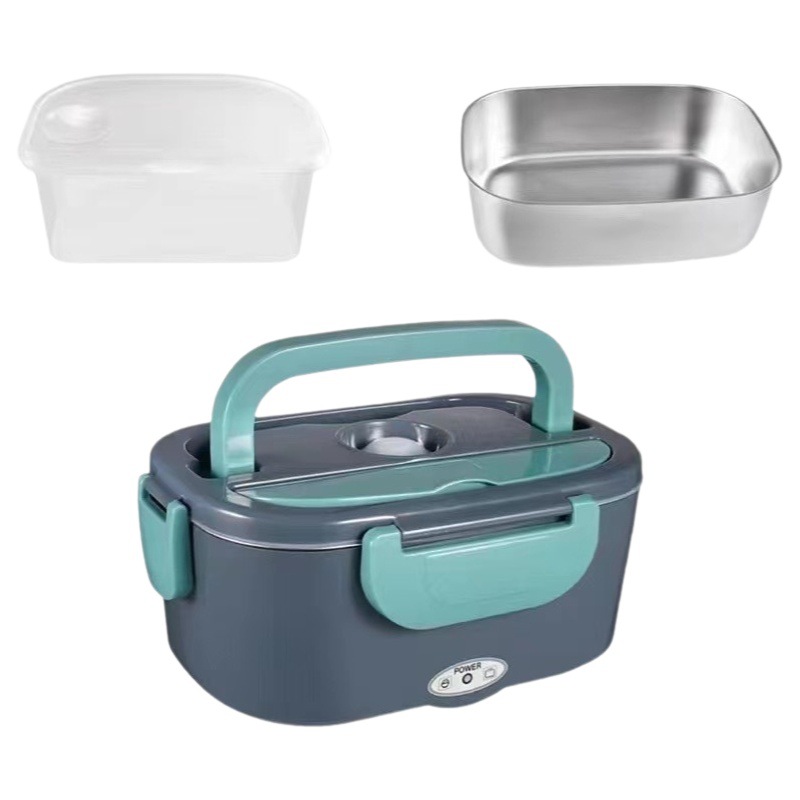 Caja de almuerzo eléctrica portátil Coche doméstico de doble uso de agua sin inyección de almuerzo eléctrico caja de almuerzo con aislamiento de calefacción para estudiantes