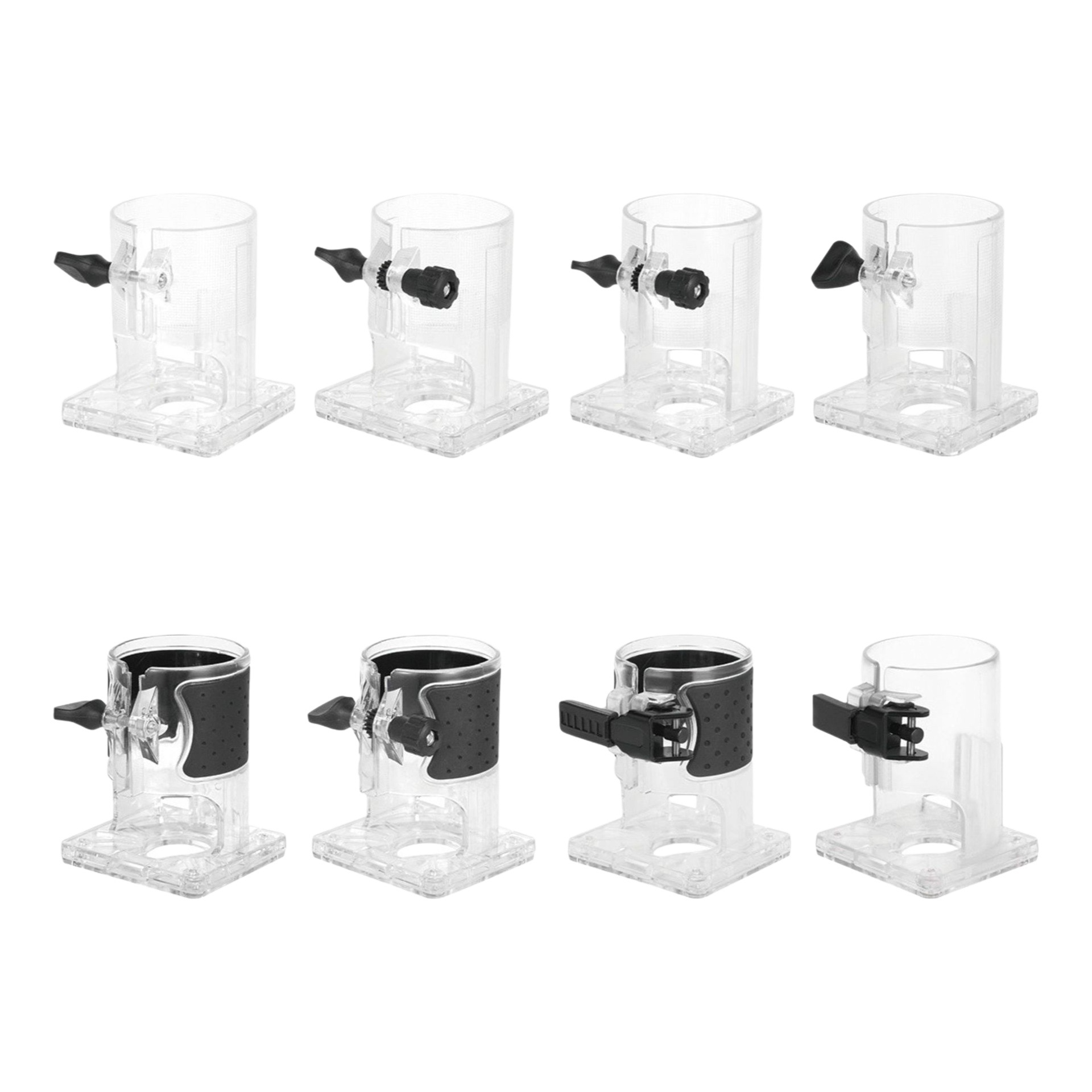 Accesorios de herramientas eléctricas máquina de recorte cubierta transparente base ventas directas de fábrica 3700 accesorios completos de la máquina de recorte de carpintería