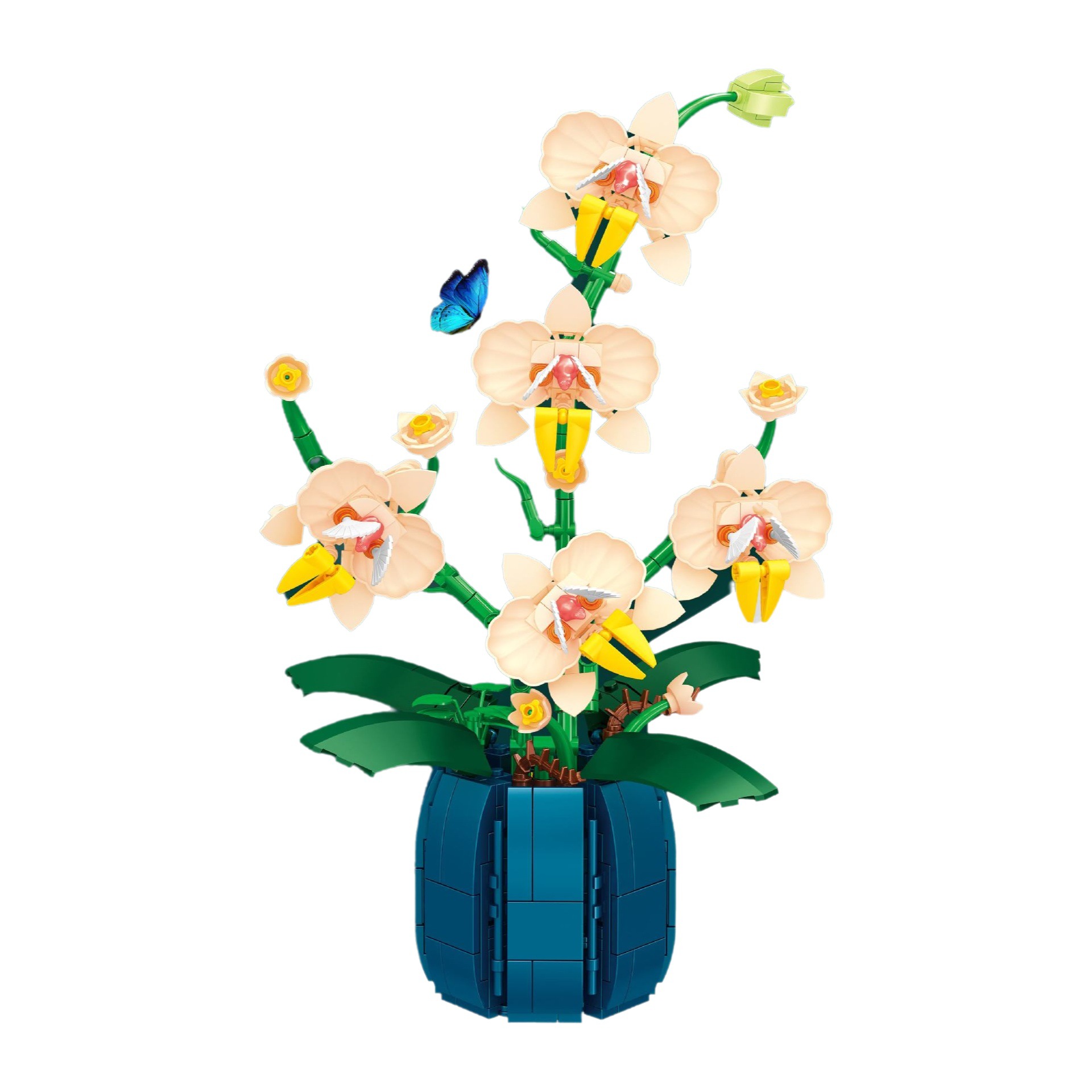 Eterna flor Phalaenopsis chica ensamblado bloques de construcción juguete chica regalo del Día de San Valentín compatible con Lego