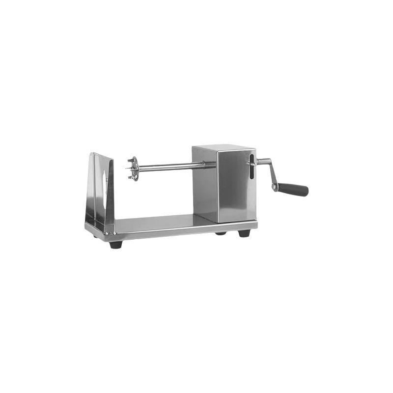 Máquina comercial semiautomática de acero inoxidable para torre de patatas, cortadora manual de patatas, máquina para patatas fritas, patatas giratorias