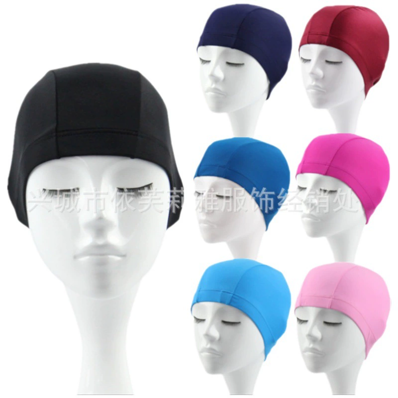 [Natatorium поставка] взрослый плавательный шапочка цвет сплошной цвет мужчины и женщины взрослый ткань плавательный шапочка оптом в наличии