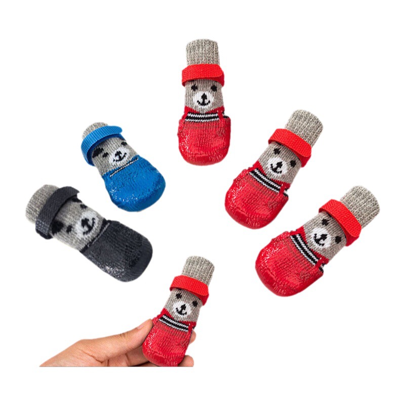 Zapatos para mascotas zapatos para perros zapatos y calcetines impermeables sumergidos antideslizante resistente al desgaste anti-lesión pies deportes al aire libre impermeable perro y gato Universal