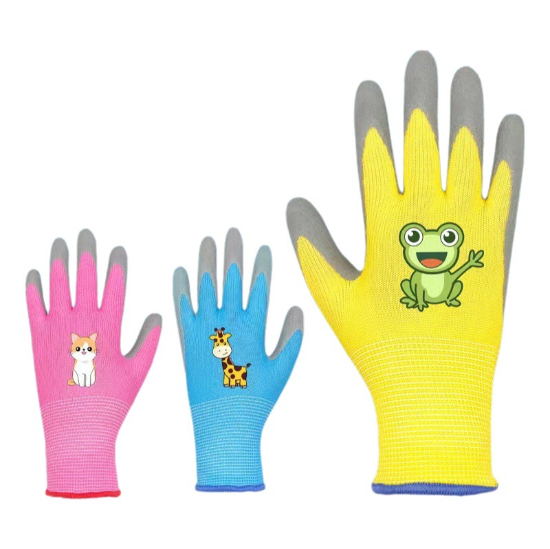 Guantes protectores anti-mordedura para niños, gruesos, resistentes al desgaste, antideslizantes, anti-quemaduras para jardinería, deshierbe, recolección y limpieza de la playa, guantes de látex.