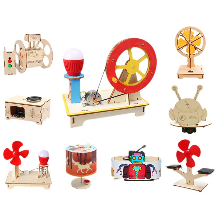 Los niños de la ciencia experimento traje estudiante kindergarten bricolaje hecho a mano Tecnología pequeña producción materiales regalo juguetes al por mayor