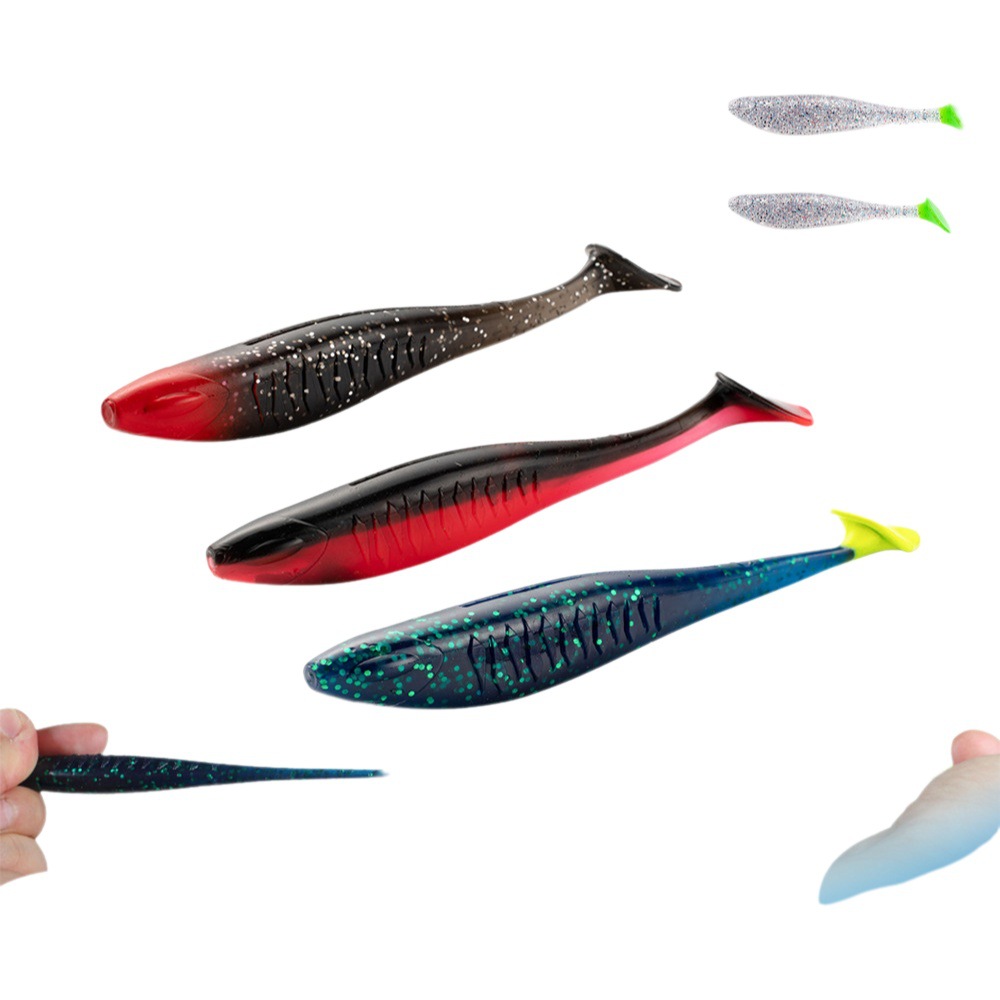 Cebo suave TPR, cola en T flotante de goma suave, cebo falso de 10cm/14cm, señuelo ZMAN, paleta, cebo suave POPTPR