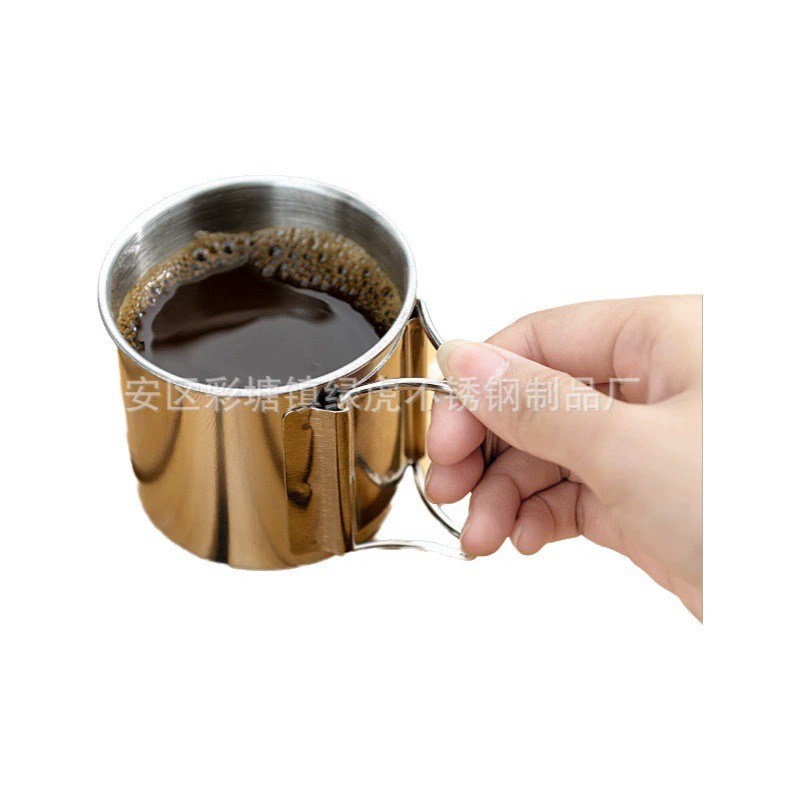 Нержавеющая сталь 304 чашка Складная Ручка чашка портативный Туризм Кемпинг чашка трансграничная поставка оптовая продажа с завода
