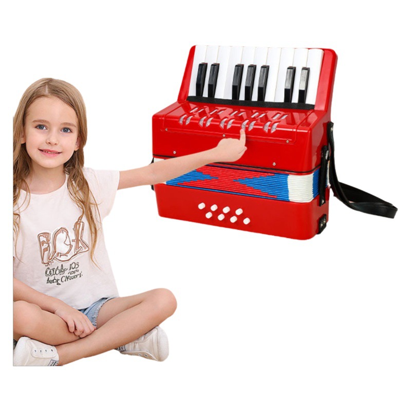 Acordeón FEIFAN de 17 teclas al por mayor para niños, instrumento educativo para principiantes, regalo de cumpleaños