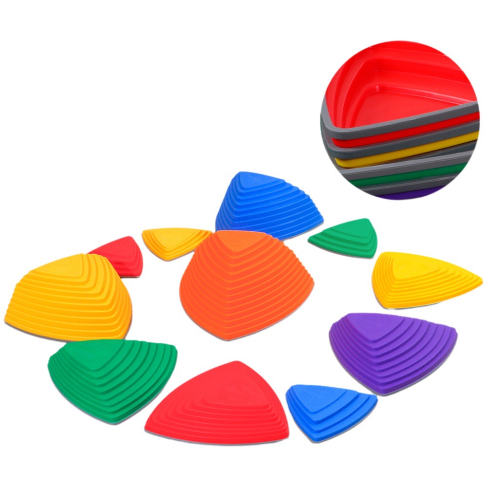 Juguetes para niños que cruzan el río Piedra equipo de entrenamiento sensorial jardín de infantes educación temprana entrenamiento de concentración equilibrio pisando el puente piedra