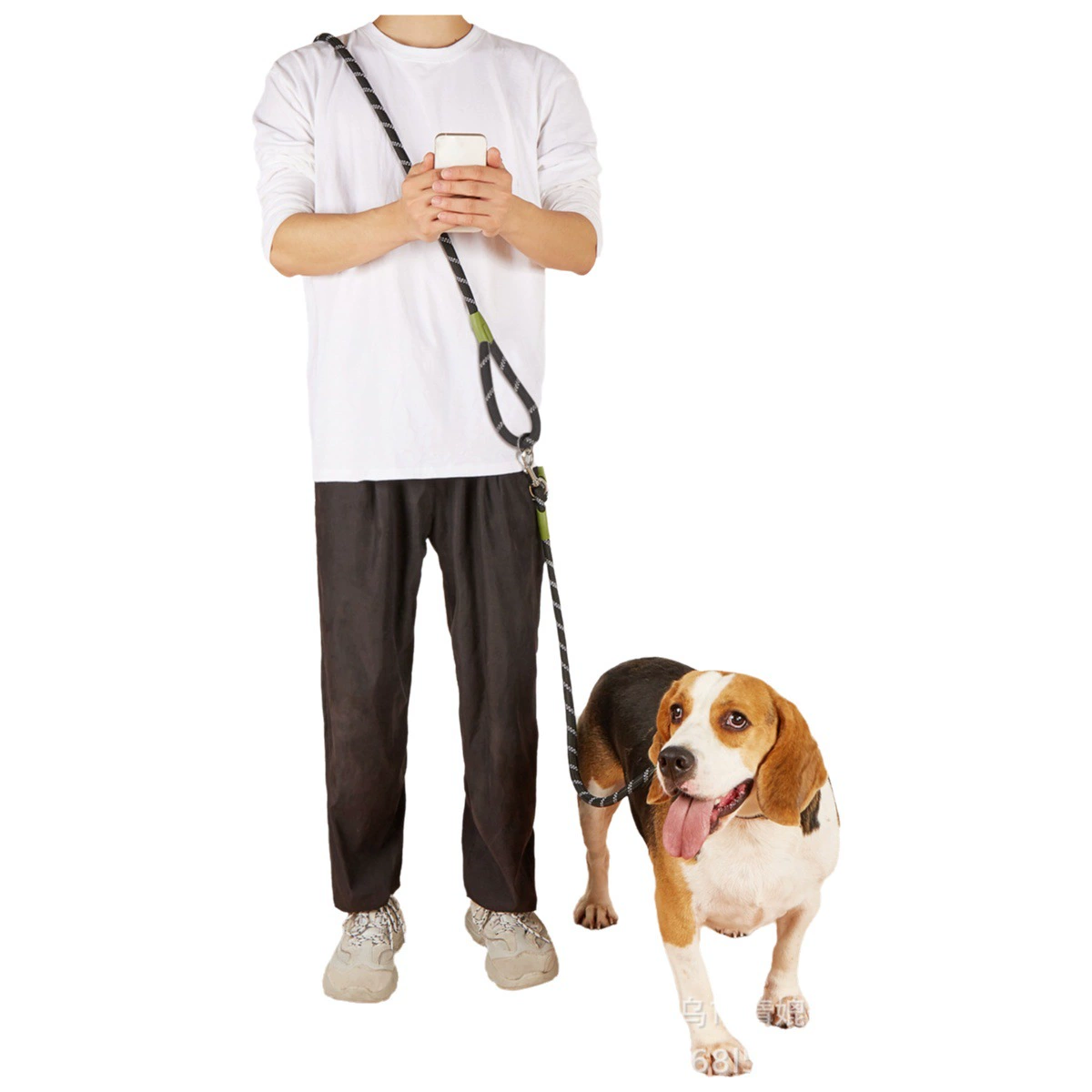 Трансграничное освобождение обеих рук отражающие наклонные плечи и поводки многофункциональный беговой поводок для домашних животных