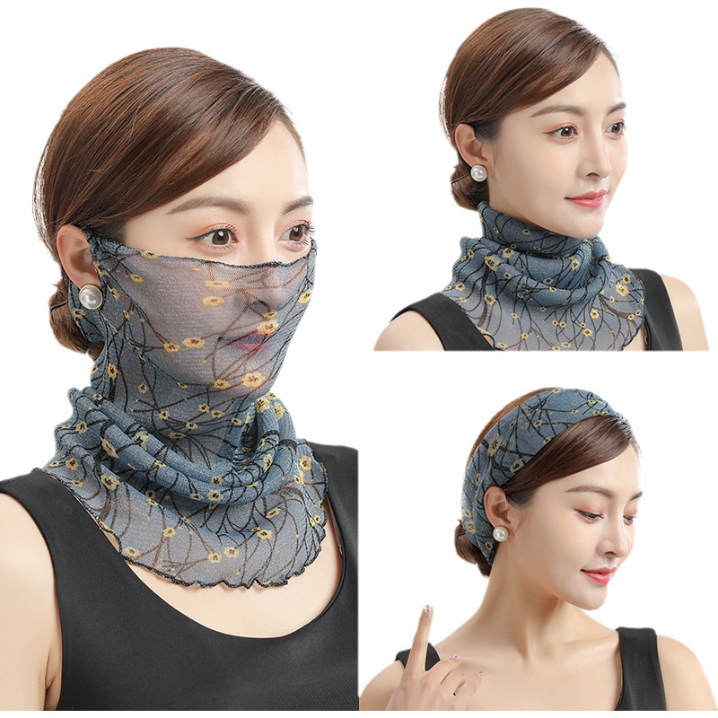 Scarf women's pullover thin sunscreen veil new small Scarf neck neck protection autumn and winter mask women's scarf