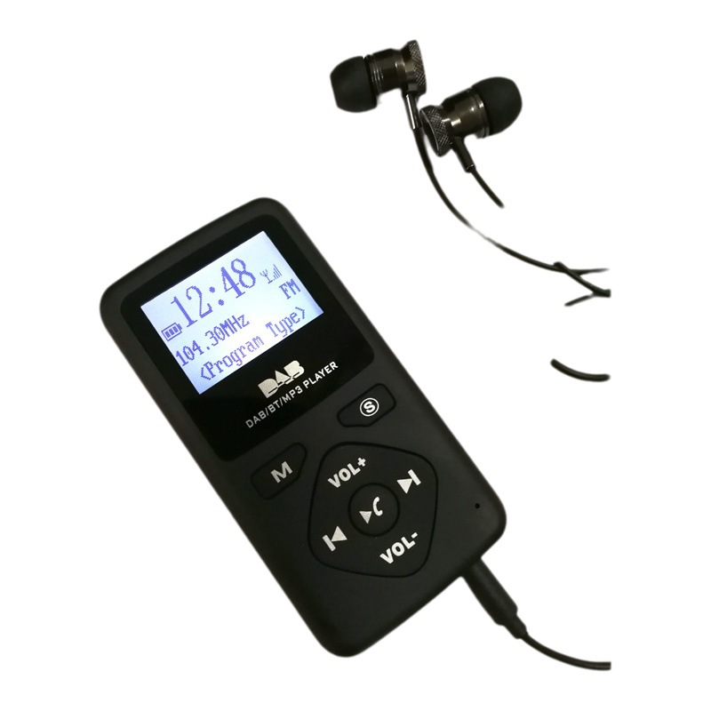Europea de bolsillo transfronterizo FM/DAB Radio, pantalla LCD admite la función de reproducción de MP3 Bluetooth