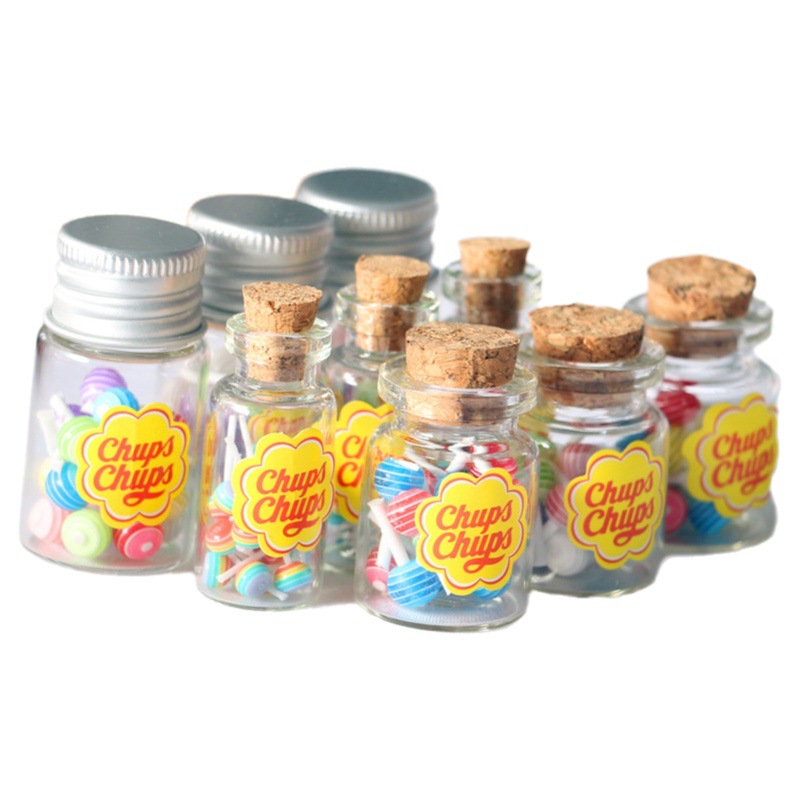 Dollhouse casa de muñecas miniatura cocina alimentos y juego modelo tiro props mini conservas Lollipop DIY joyería