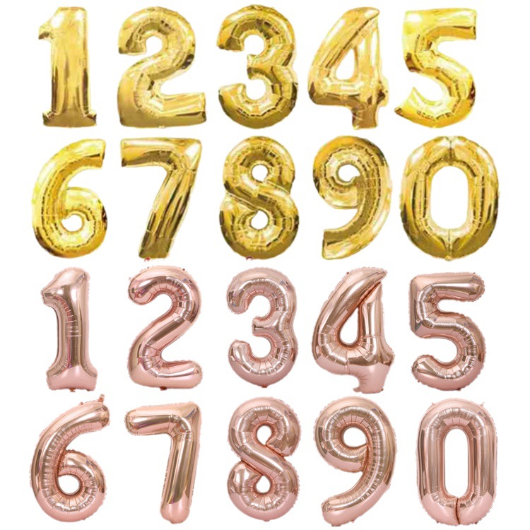 [Hengyue] globo decorativo para Sala de bodas, globo con números grandes de 32 pulgadas, decoración para fiesta de banquete de cumpleaños