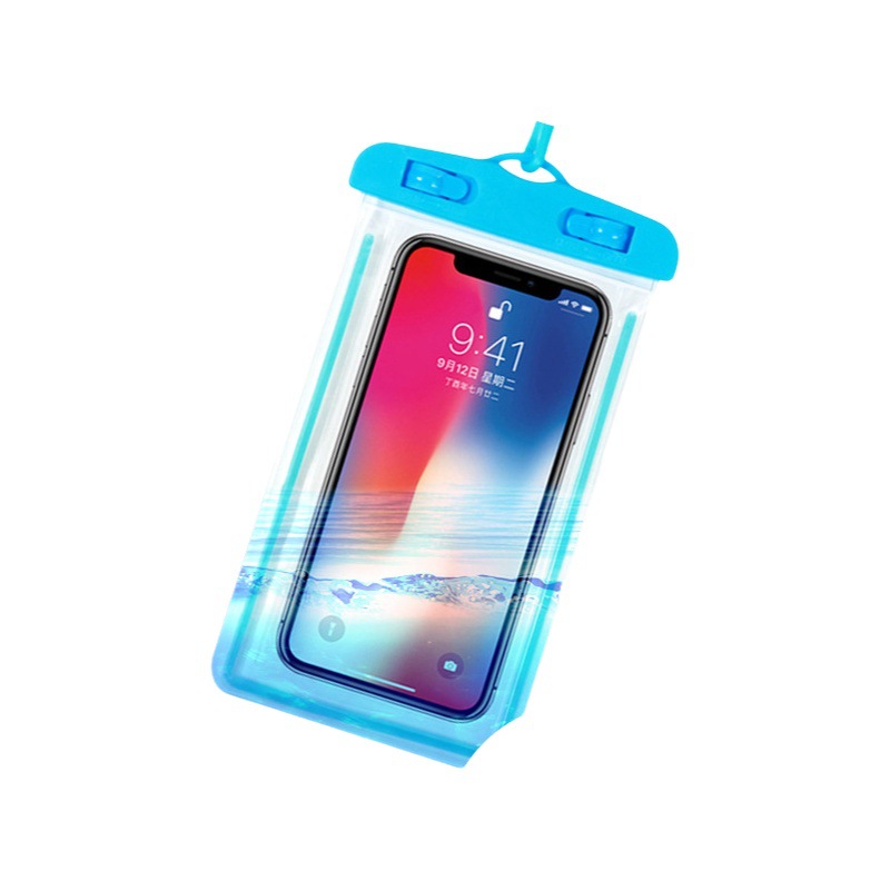 Spot fluorescent pvc transparent mobile phone waterproof bag swimming drifting diving mobile phone waterproof protective case Wholesale