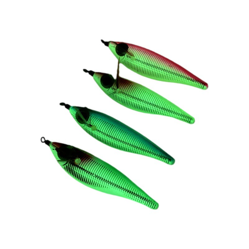 Лазерный уровень креветка кальмар крючок дорожная суб приманка поддельные креветки моделирование светящаяся приманка рыболовные снасти оптом