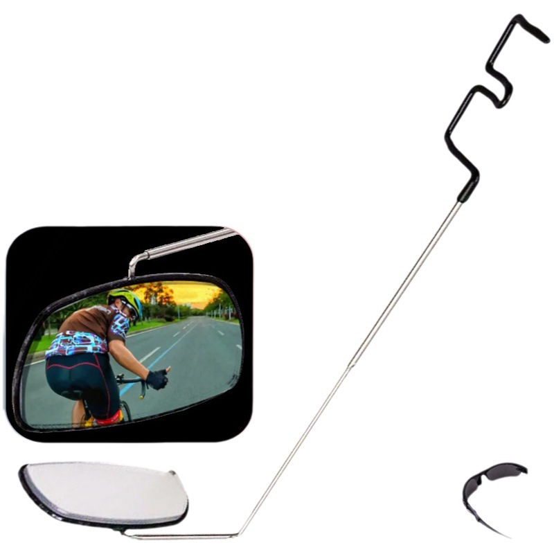 Bicicleta de montaña gafas espejo retrovisor reflectante espejo plano bicicleta de carretera multi-ángulo ajustable espejo equipo