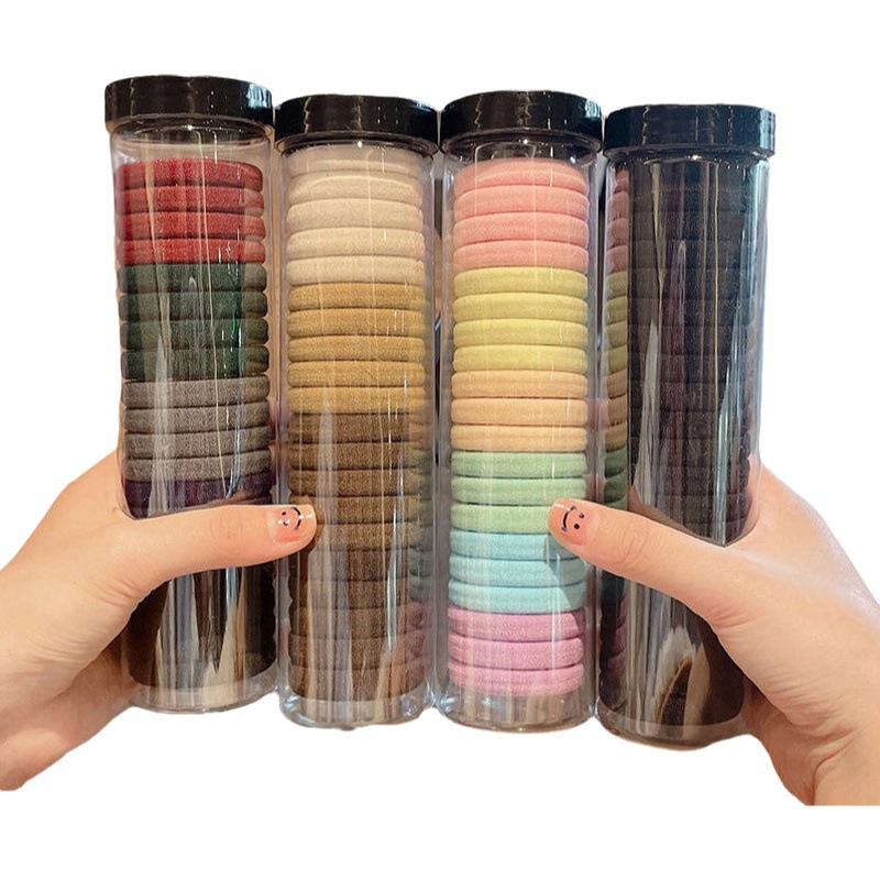 Estilo coreano de alta elástico durable simple diadema banda de pelo sin costuras banda de goma sin costuras corbata de pelo femenina headwear cuerda de pelo cubierta de cuero