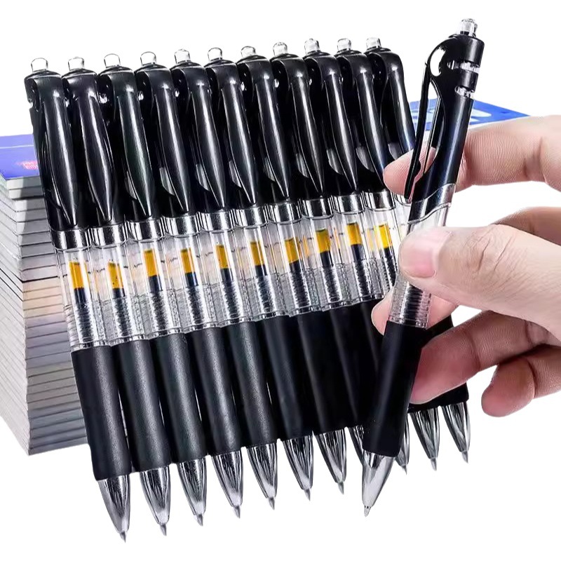 K35 press gel pen red black blue 0.5mm bullet sign pen along the refill office pen factory outlet