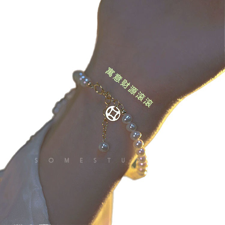 Grado pulsera ins novias mismo estilo luz lujo exquisito retro nicho femenino diseño afortunado 2022 nuevo