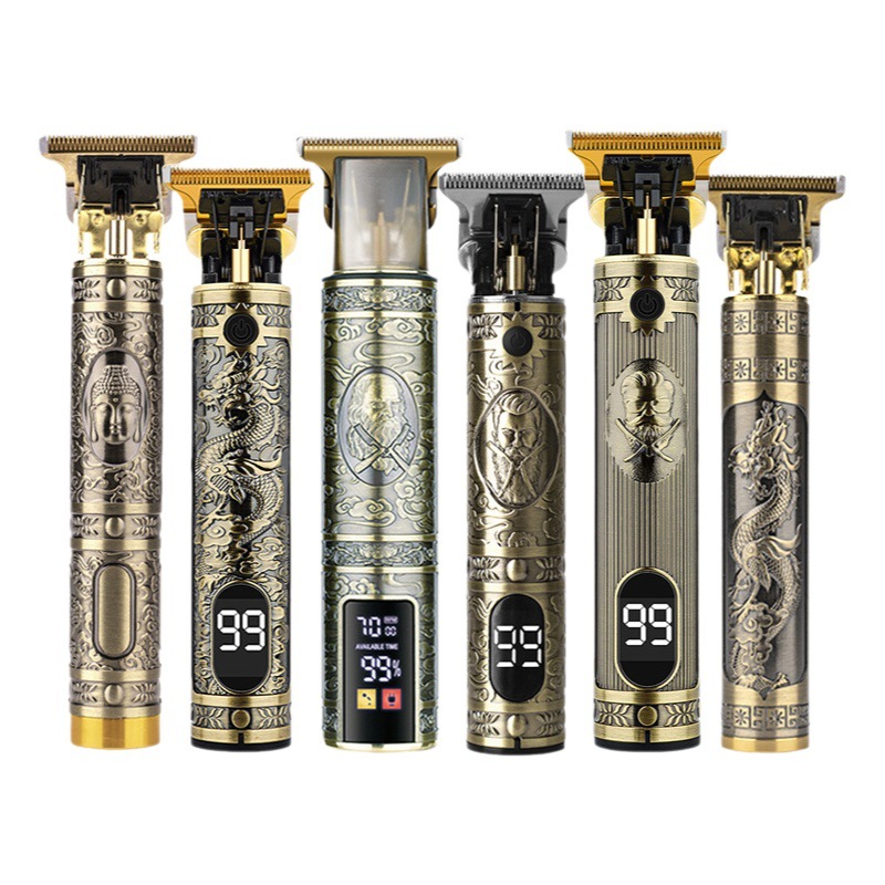 T9 cortador de pelo eléctrico afeitar tijeras eléctricas de empuje profesional tallado antiguo cortador de afeitar tijeras de pelo calvas